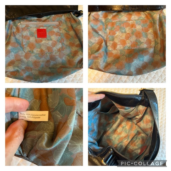 Hobo International Brand Shoulder Bag in distressed Black Leather - Picture 12 of 14